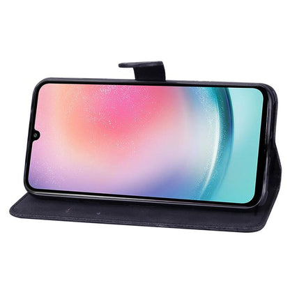 Retro Skin Feel Butterflies Embossing Horizontal Flip Leather Phone Case