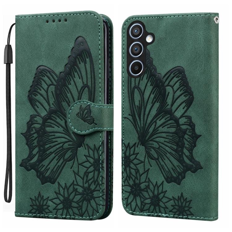 Retro Skin Feel Butterflies Embossing Horizontal Flip Leather Phone Case