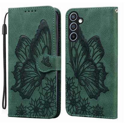 Retro Skin Feel Butterflies Embossing Horizontal Flip Leather Phone Case