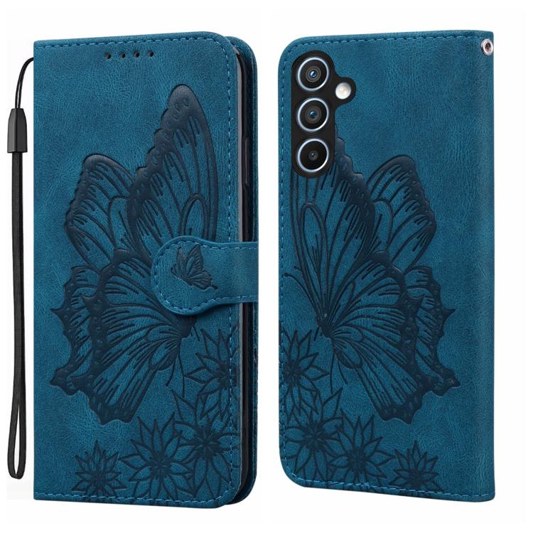 Retro Skin Feel Butterflies Embossing Horizontal Flip Leather Phone Case