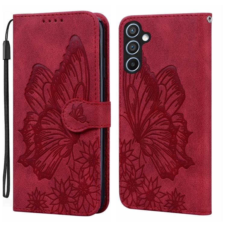 Retro Skin Feel Butterflies Embossing Horizontal Flip Leather Phone Case