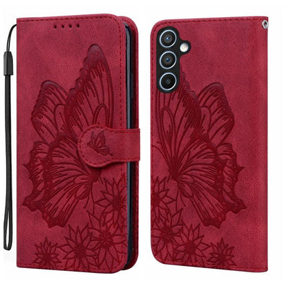 Retro Skin Feel Butterflies Embossing Horizontal Flip Leather Phone Case
