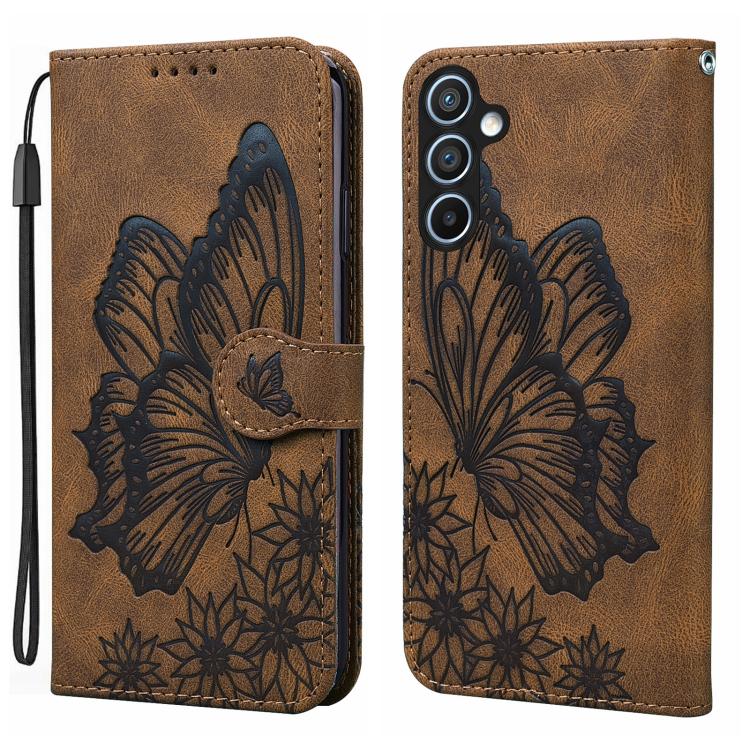 Retro Skin Feel Butterflies Embossing Horizontal Flip Leather Phone Case