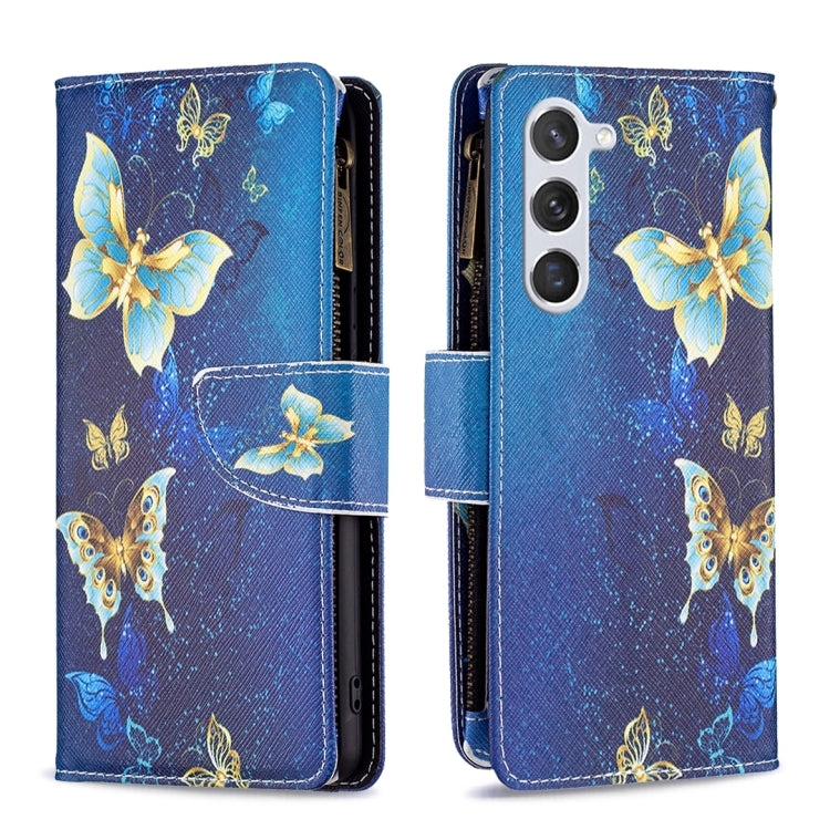 Colored Drawing Pattern Zipper Leather Phone Case