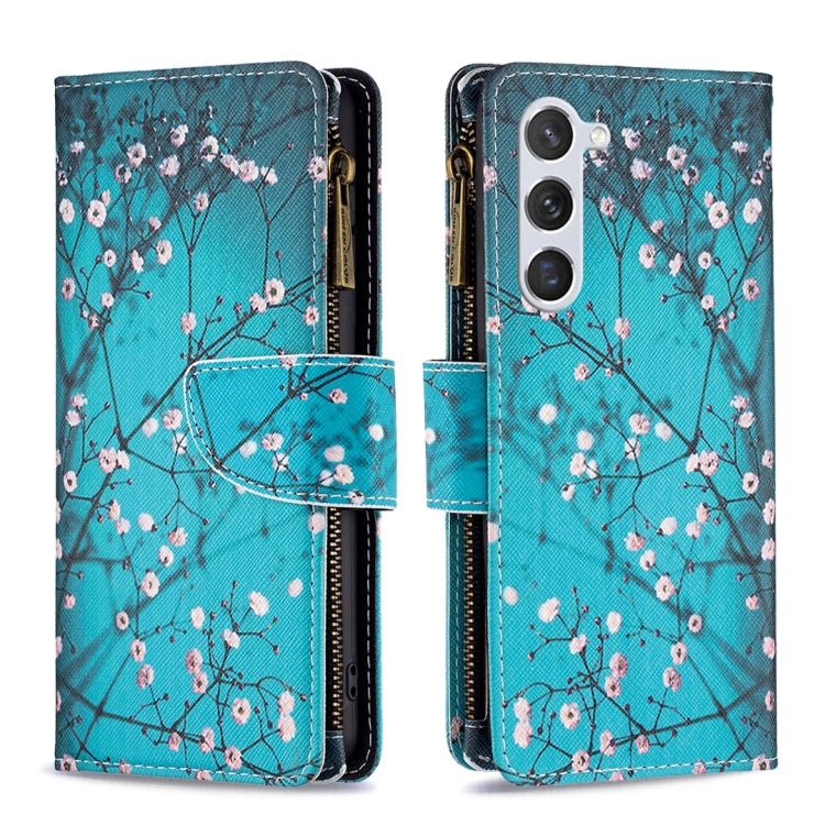 Colored Drawing Pattern Zipper Leather Phone Case