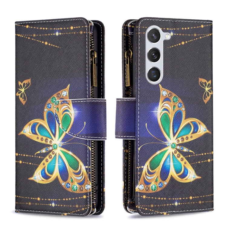Colored Drawing Pattern Zipper Leather Phone Case