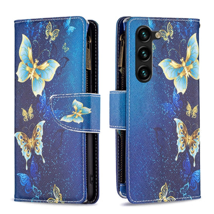 Colored Drawing Pattern Zipper Leather Phone Case