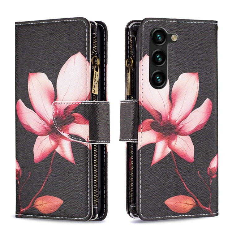 Colored Drawing Pattern Zipper Leather Phone Case