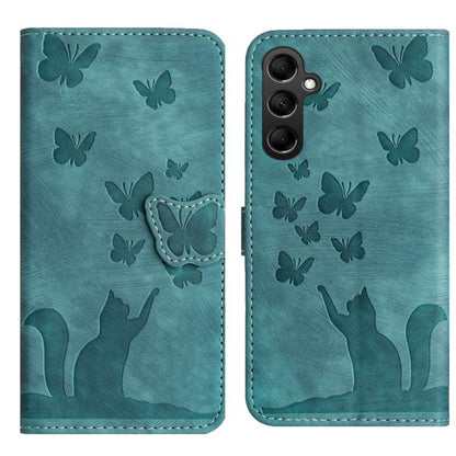 Butterfly Cat Embossing Flip Leather Phone Case