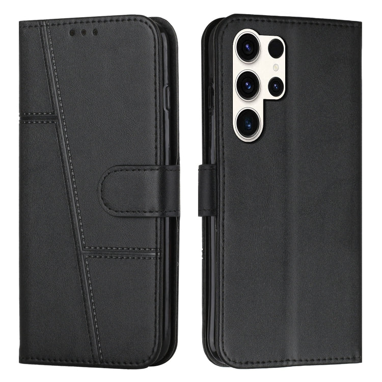 Stitching Calf Texture Buckle Leather Phone Case