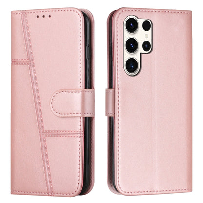 Stitching Calf Texture Buckle Leather Phone Case