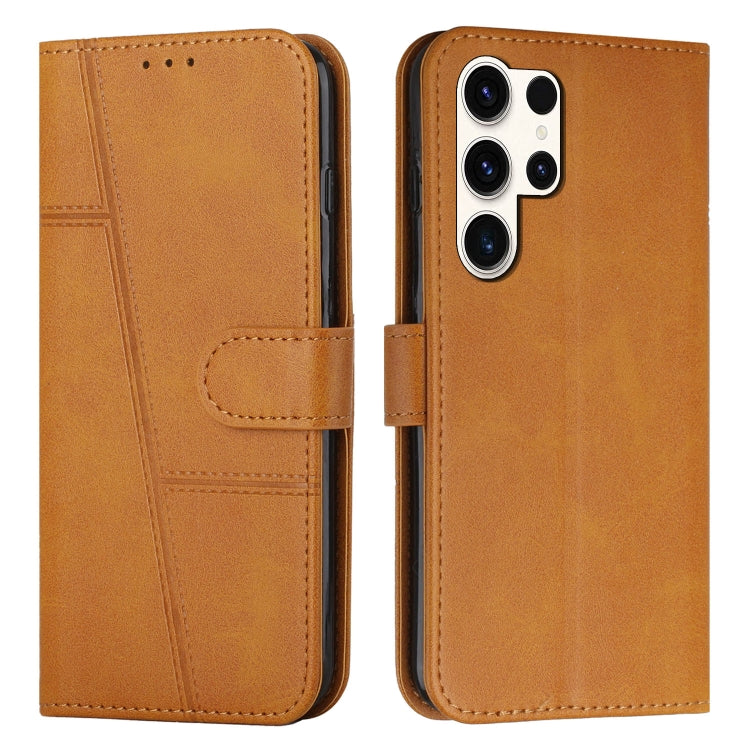 Stitching Calf Texture Buckle Leather Phone Case