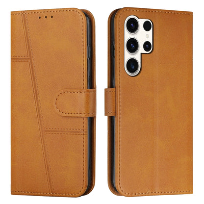 Stitching Calf Texture Buckle Leather Phone Case