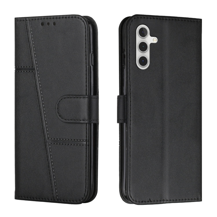 Stitching Calf Texture Buckle Leather Phone Case