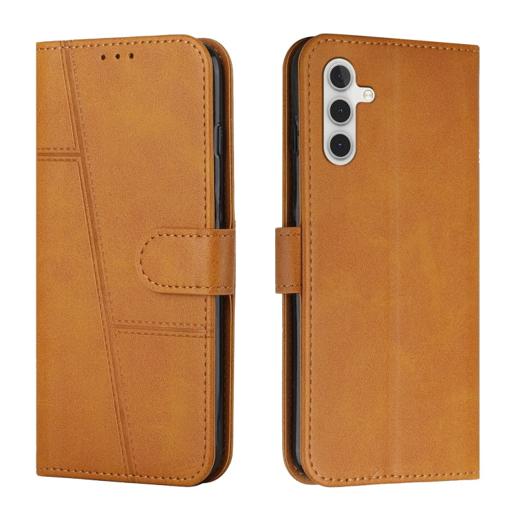Stitching Calf Texture Buckle Leather Phone Case