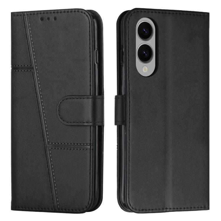 Stitching Calf Texture Buckle Leather Phone Case
