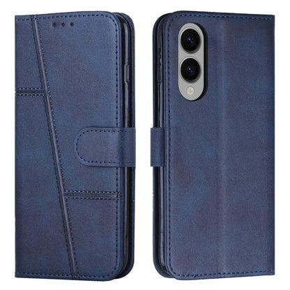 Stitching Calf Texture Buckle Leather Phone Case