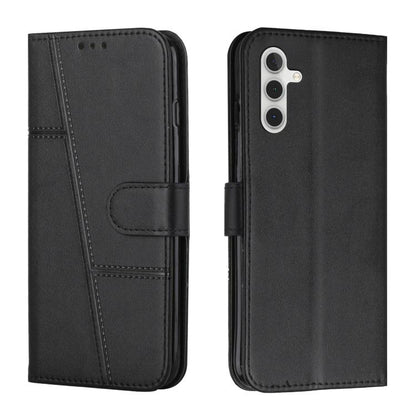 Stitching Calf Texture Buckle Leather Phone Case