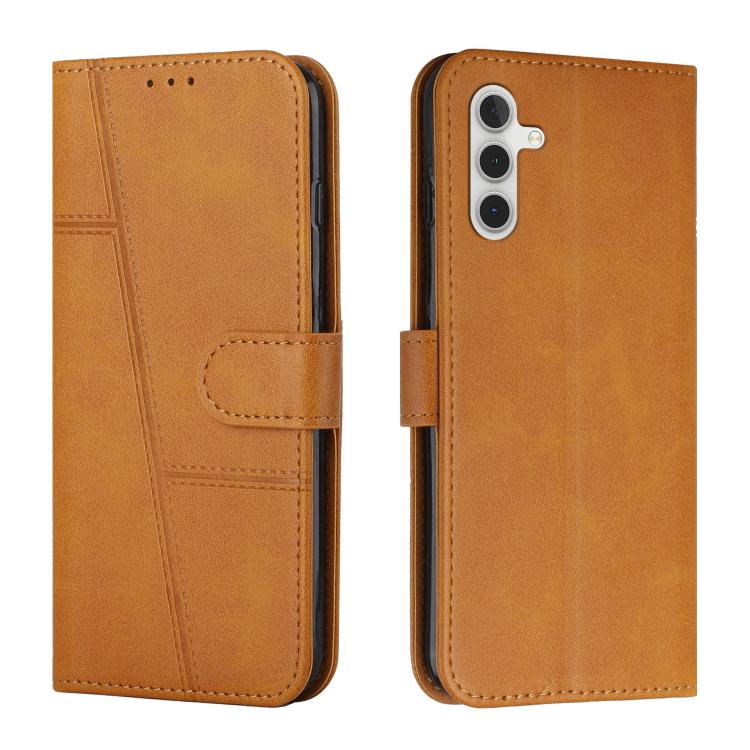 Stitching Calf Texture Buckle Leather Phone Case