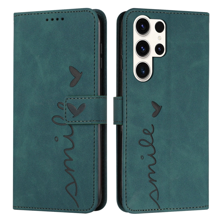 Skin Feel Heart Embossed Leather Phone Case with Long Lanyard
