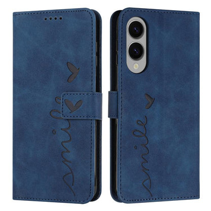 Skin Feel Heart Embossed Leather Phone Case with Long Lanyard