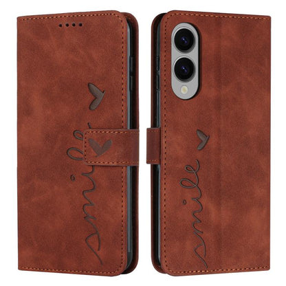 Skin Feel Heart Embossed Leather Phone Case with Long Lanyard