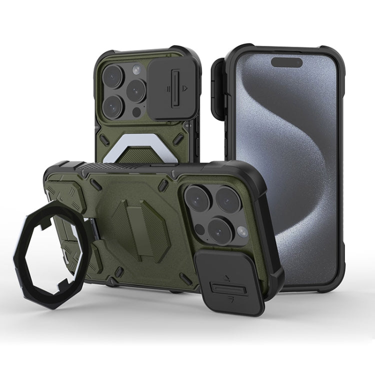 Camera Shield Armor MagSafe Holder Phone Case with Strap