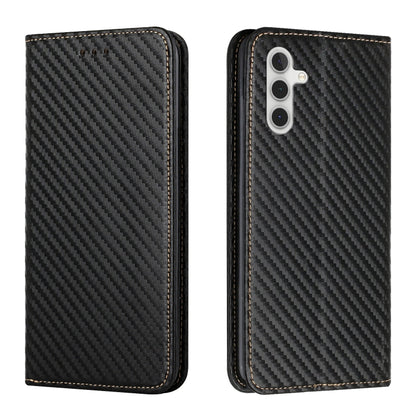 Carbon Fiber Texture Magnetic Flip Leather Phone Case