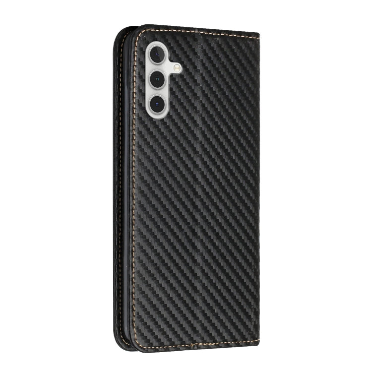 Carbon Fiber Texture Magnetic Flip Leather Phone Case