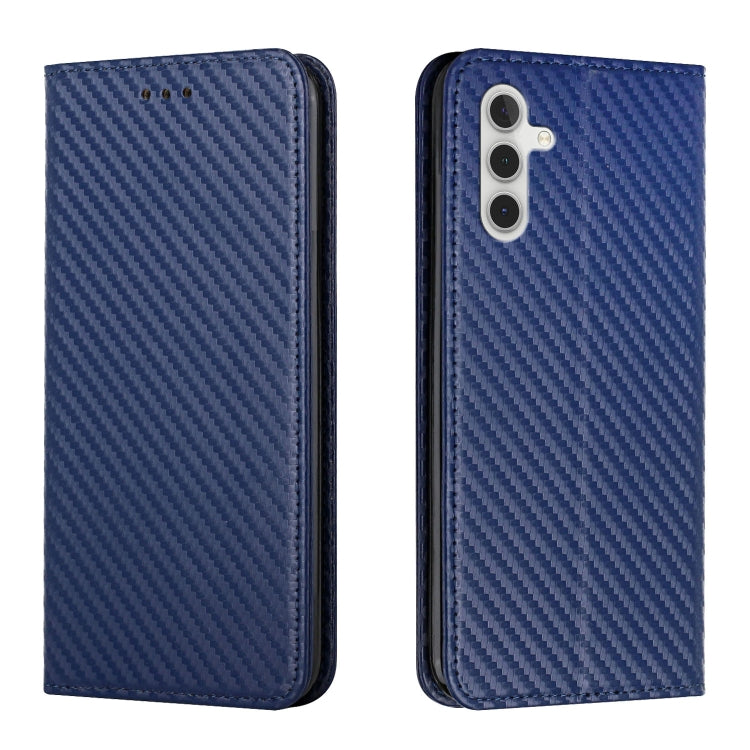 Carbon Fiber Texture Magnetic Flip Leather Phone Case