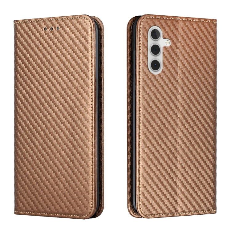 Carbon Fiber Texture Magnetic Flip Leather Phone Case