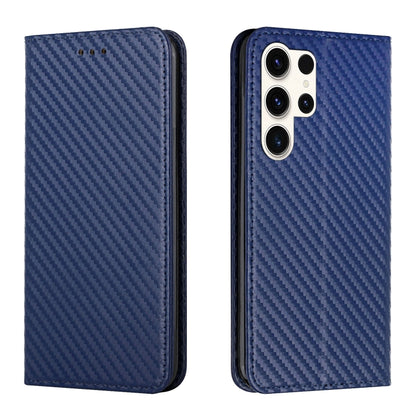 Carbon Fiber Texture Magnetic Flip Leather Phone Case