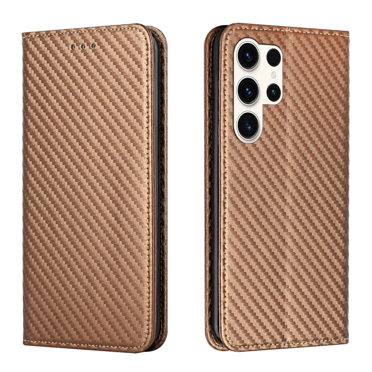 Carbon Fiber Texture Magnetic Flip Leather Phone Case