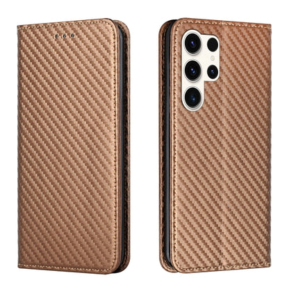 Carbon Fiber Texture Magnetic Flip Leather Phone Case