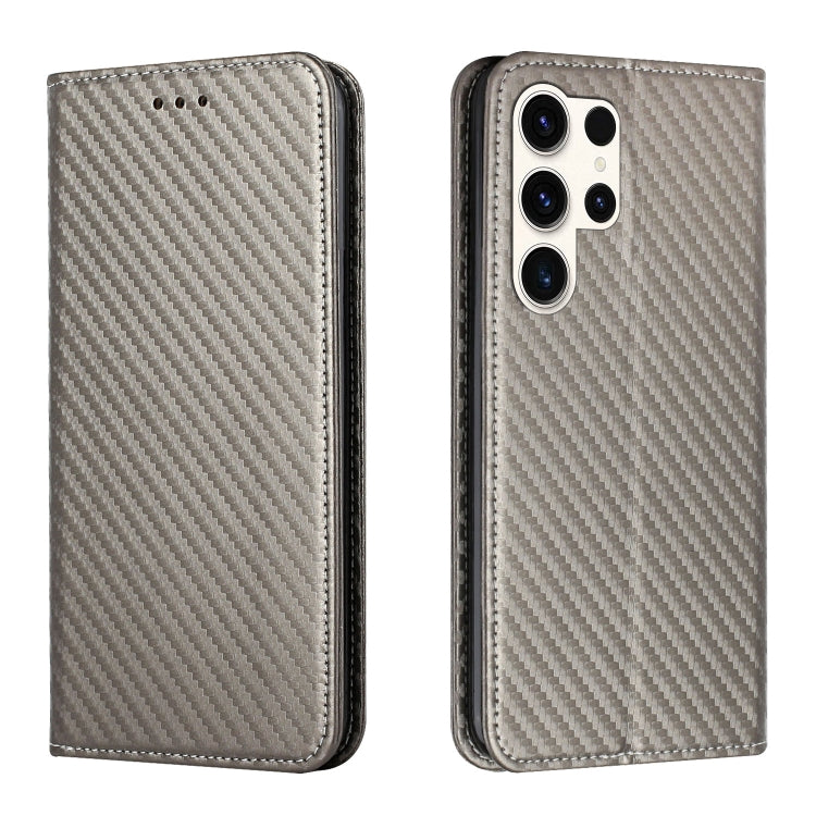 Carbon Fiber Texture Magnetic Flip Leather Phone Case