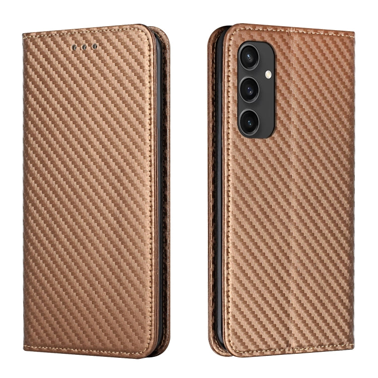 Carbon Fiber Texture Magnetic Flip Leather Phone Case