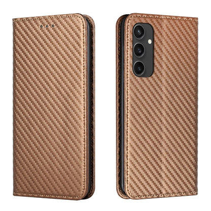 Carbon Fiber Texture Magnetic Flip Leather Phone Case