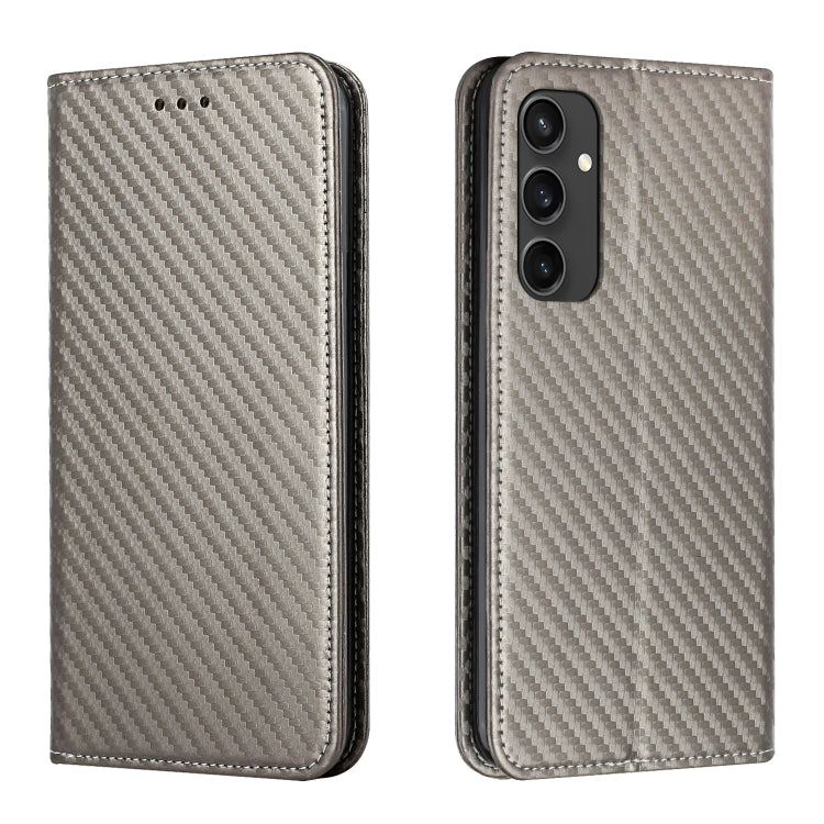 Carbon Fiber Texture Magnetic Flip Leather Phone Case