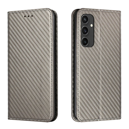 Carbon Fiber Texture Magnetic Flip Leather Phone Case