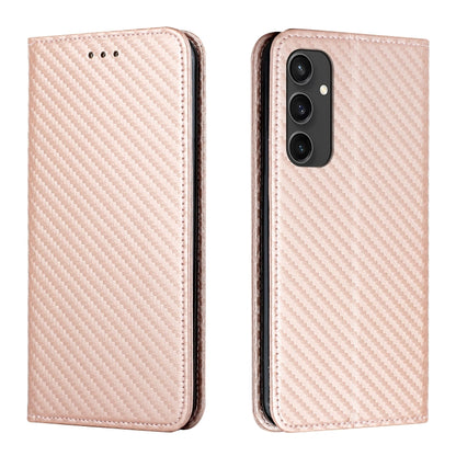 Carbon Fiber Texture Magnetic Flip Leather Phone Case