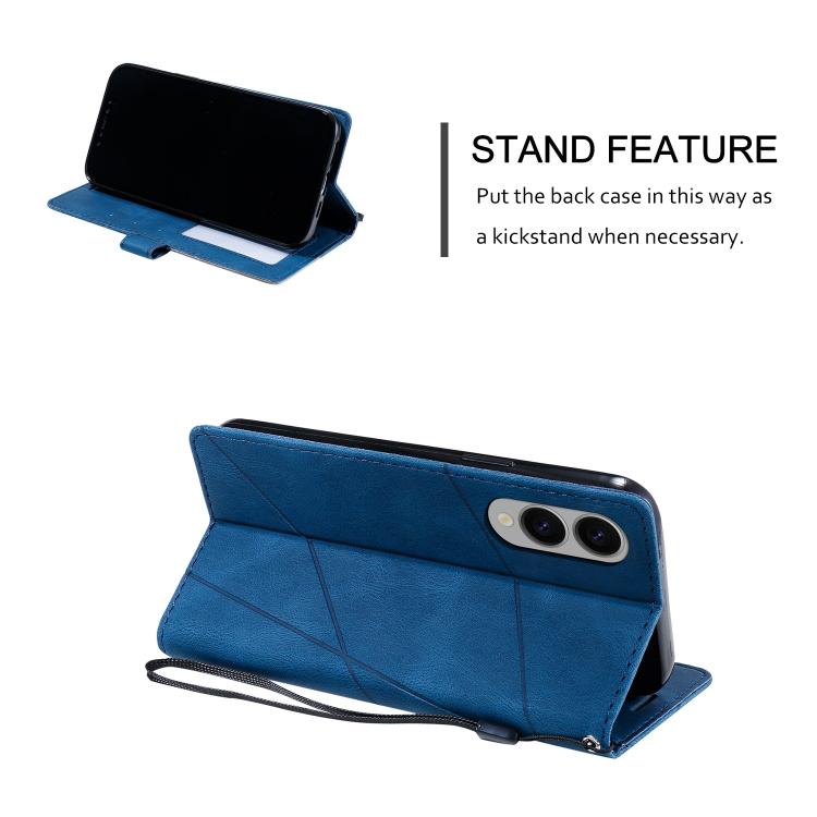 Skin Feel Splicing Leather Phone Case