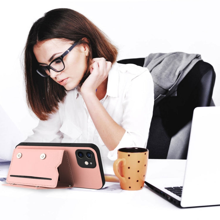 Skin Feel Four Card Slots Phone Case with Wrist Strap