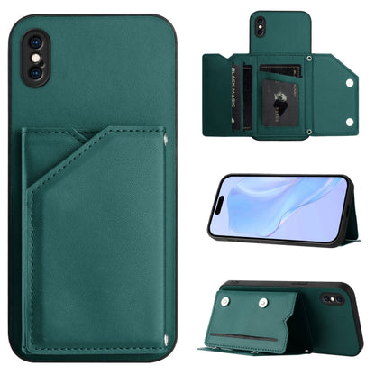 Skin Feel Four Card Slots Phone Case with Wrist Strap