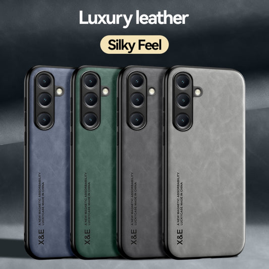 Skin Feel Magnetic Leather Back Phone Case
