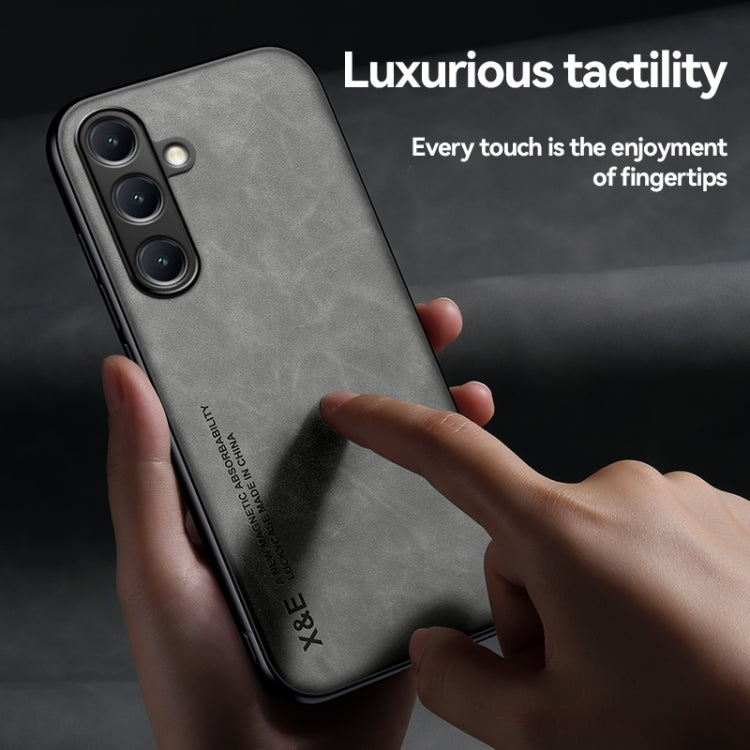 Skin Feel Magnetic Leather Back Phone Case