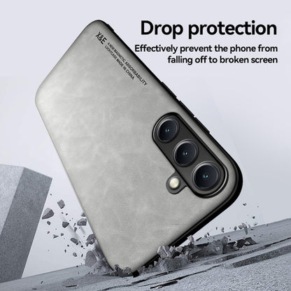 Skin Feel Magnetic Leather Back Phone Case