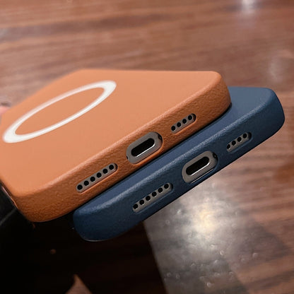 Leather Texture Design MagSafe Full Coverage Phone Case