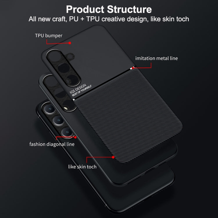 Classic Tilt Strip Grain Magnetic PC Hybrid TPU Phone Case