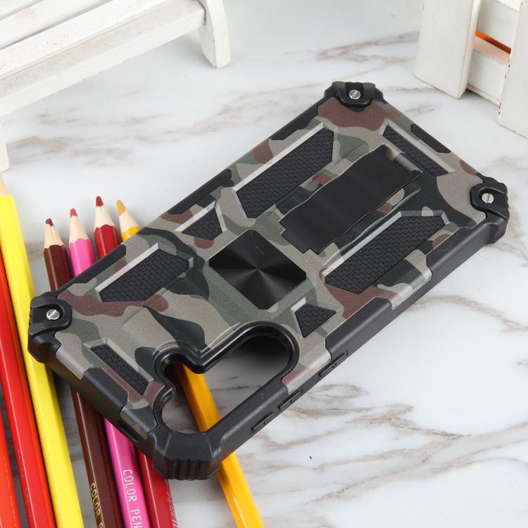Camouflage Armor Kickstand TPU + PC Magnetic Phone Case