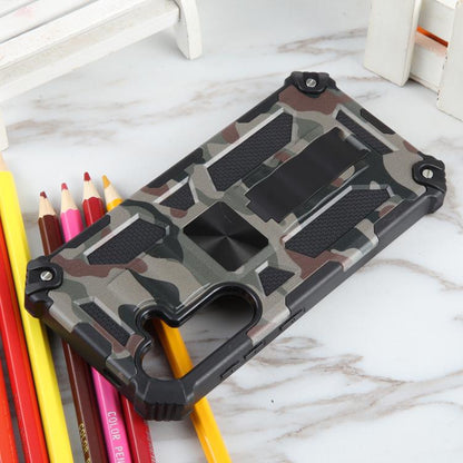 Camouflage Armor Kickstand TPU + PC Magnetic Phone Case